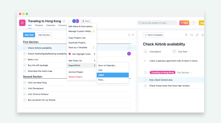 migrate from Asana