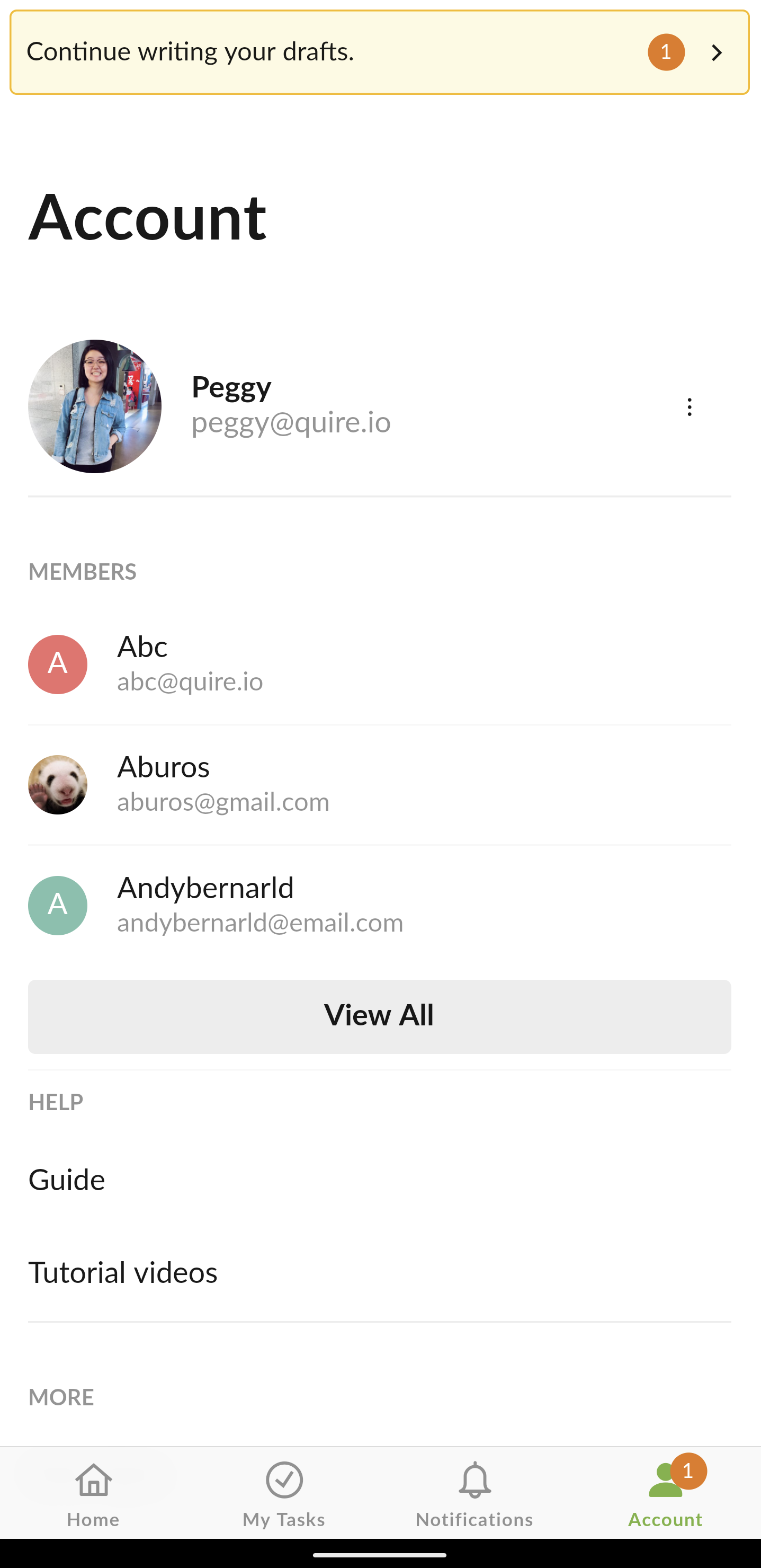 mobile app drafts in account tab.png
