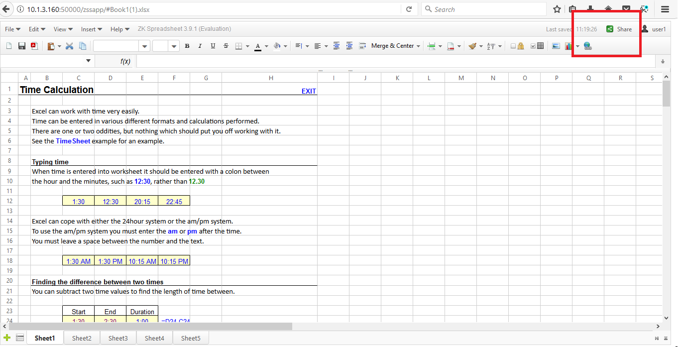 Quire ZK Spreadsheet Server Quick Guide