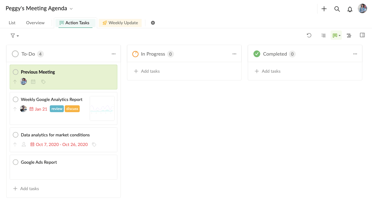 Complete parent task in Board view.gif