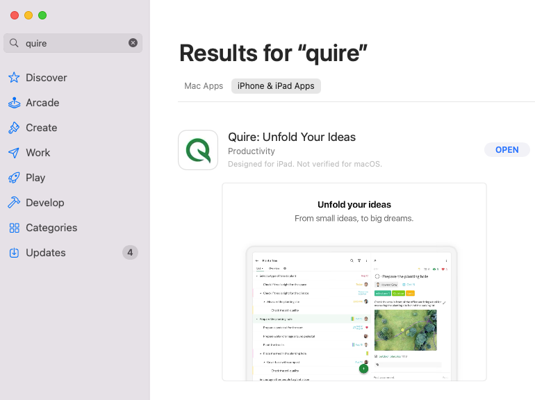M1 Quire app in AppStore.png