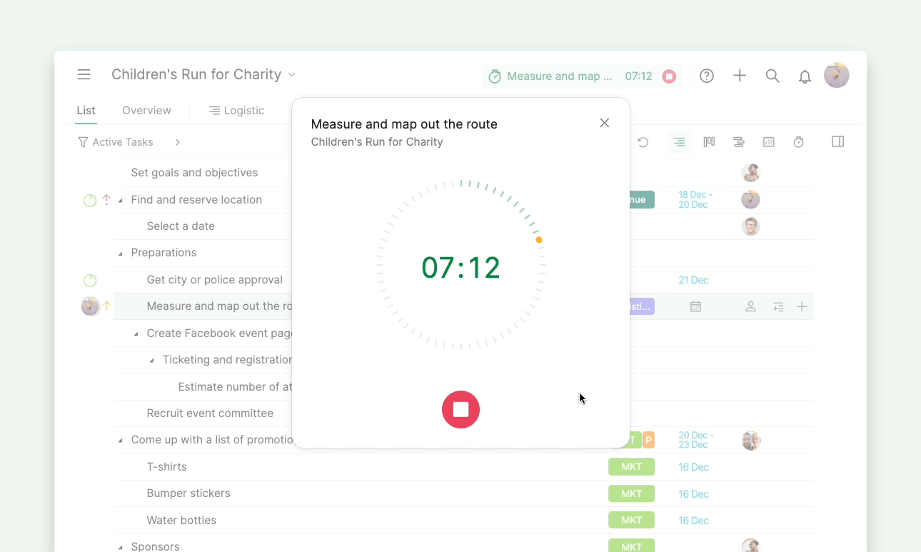 Quire time tracking feature.gif