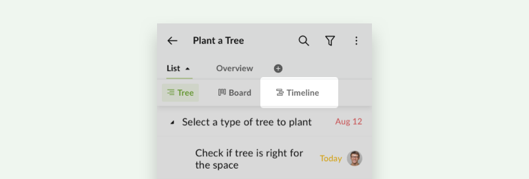 Quire Mobile Gantt Chart