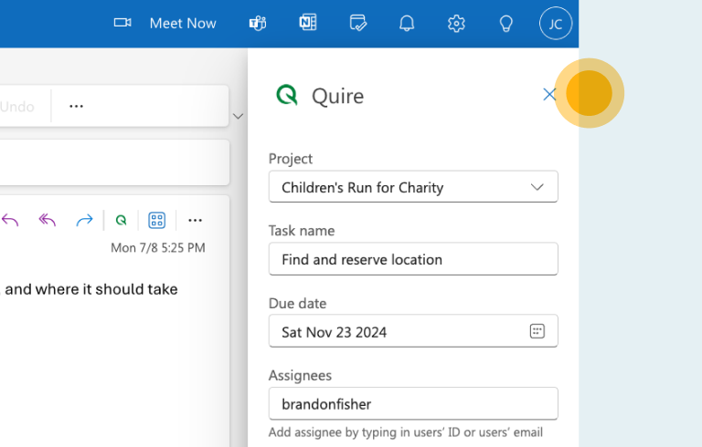 Outlook Add-in Quire