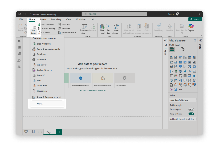 power BI data