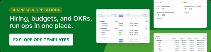 Explore Quire's business operations templates for hiring, budgets, and OKRs