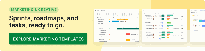Explore Quire's marketing and creative templates for campaigns and launches