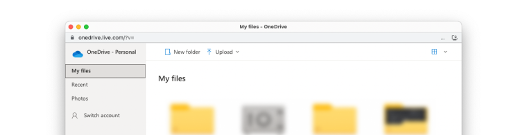 OneDrive window