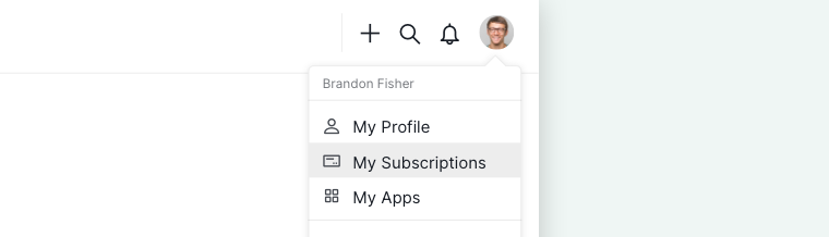 my subscriptions