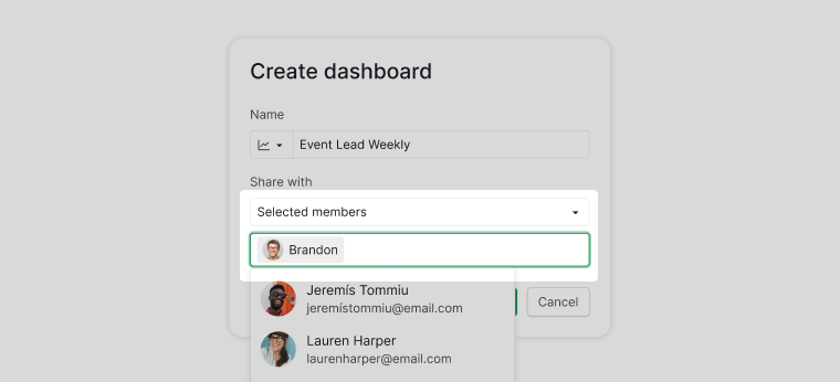 Keep dashboard private in Quire