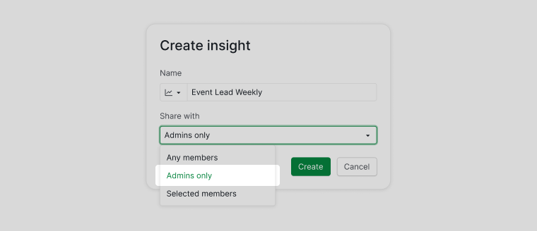 Share dashboard with project admins in Quire