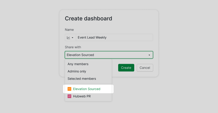Share dashboard with external team members in Quire