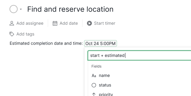 embed formula example in task description