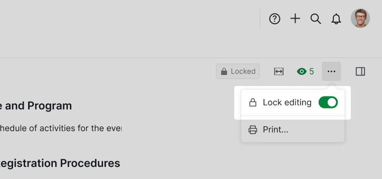 lock the document