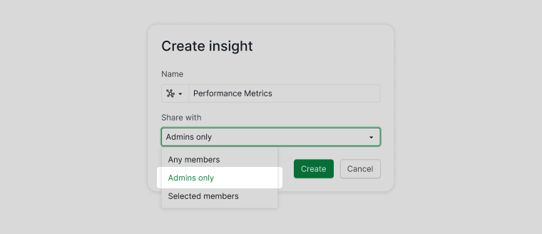Share insight to project admins in Quire 
