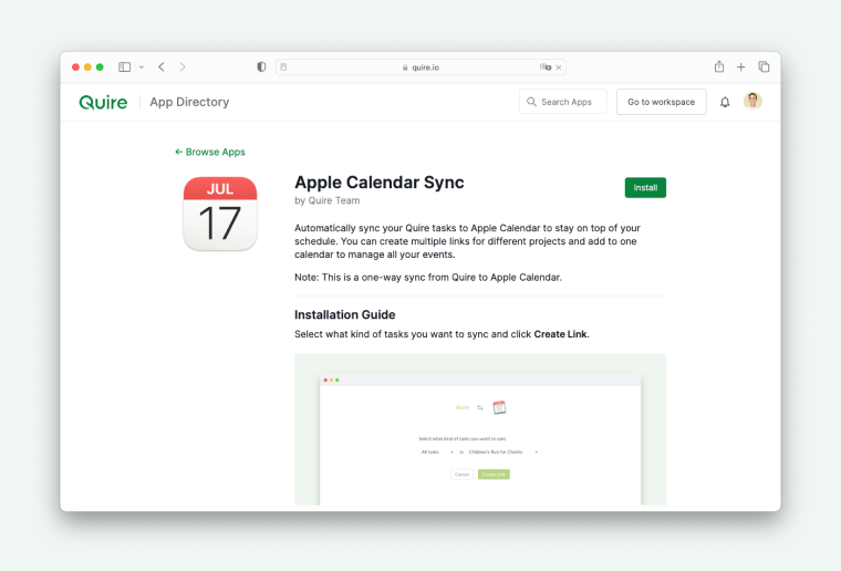 sync with Apple Calendar