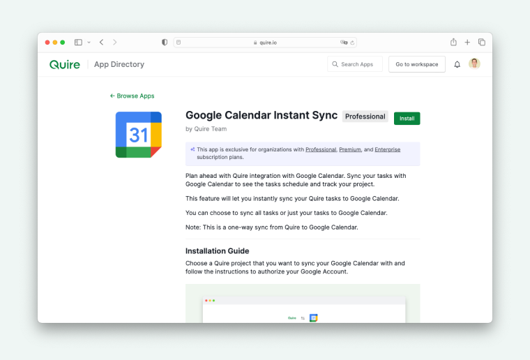 sync with Google Calendar instantly