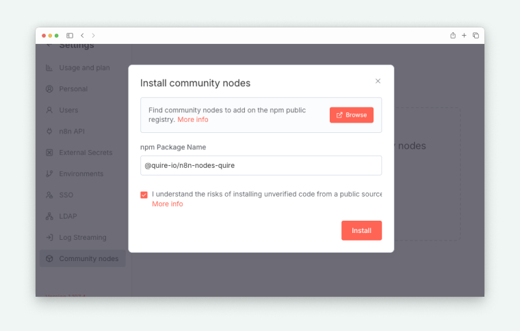 install community nodes in n8n