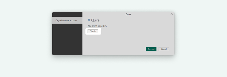 sign-in in Power BI app