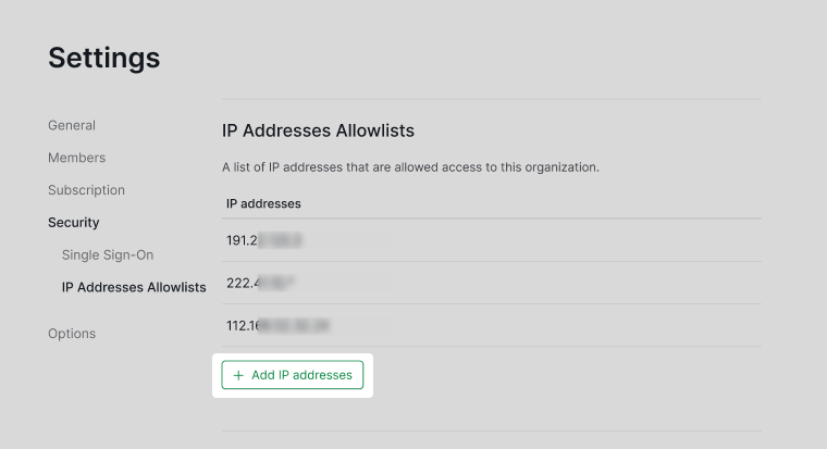 add IP addresses