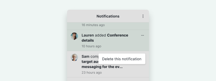mobile app delete notifications