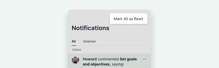 mobile notifications mark all as read