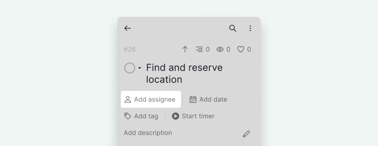 add assignees to a task on mobile app