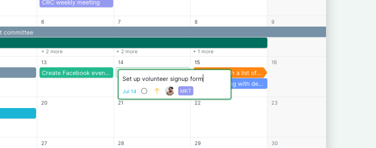 create new tasks in calendar view by double clicking on blank space