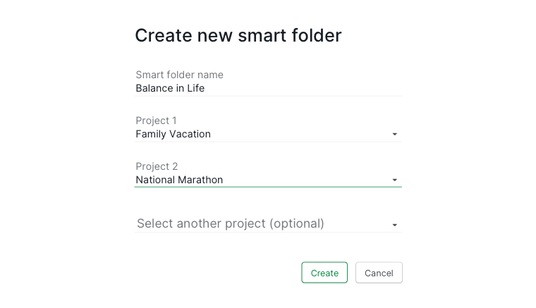 add project to smart folders