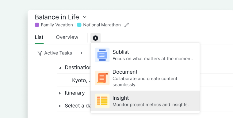 Create an insight inside a Smart Folder